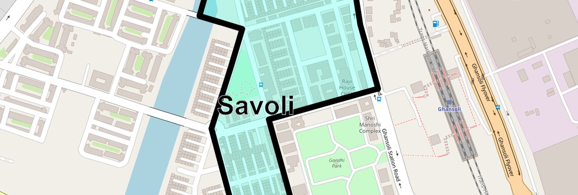 Location Map of Savoli, Navi Mumbai