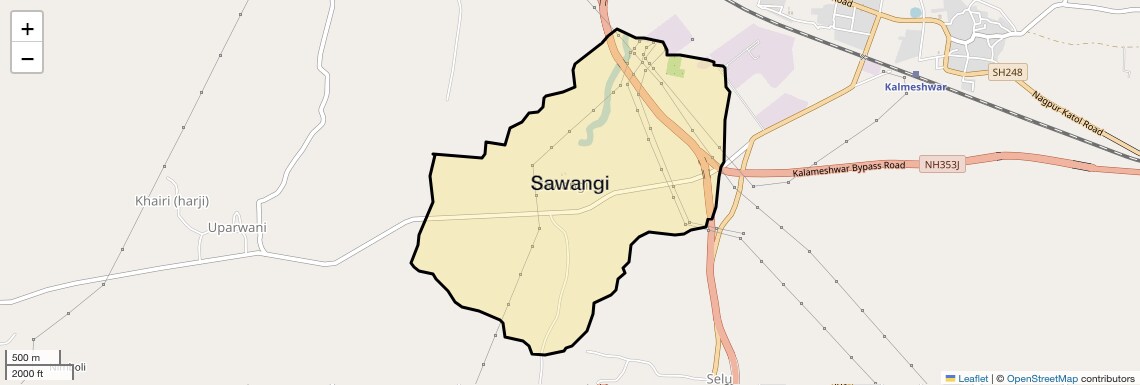 Location Map of Sawangi, Nagpur