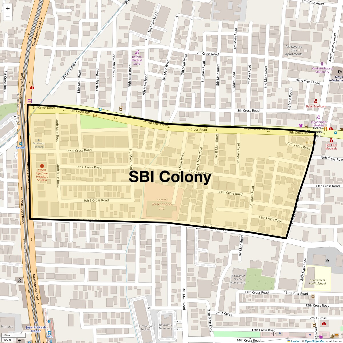 Check Time Travel of Sbi Colony, Bangalore