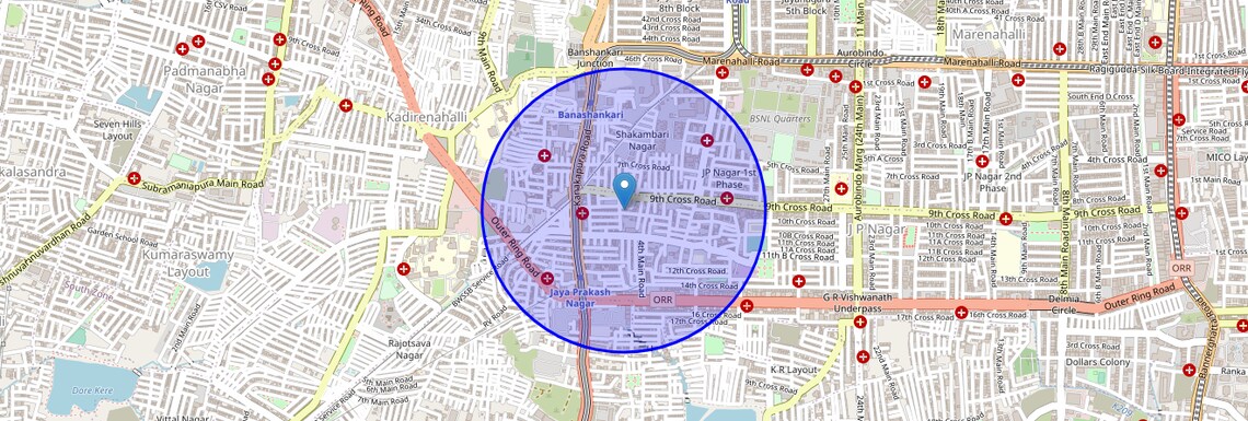 Location Map of Sbi Colony, Bangalore