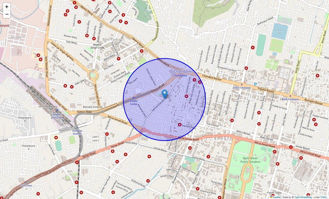 Location Map of Sc Road, Jaipur