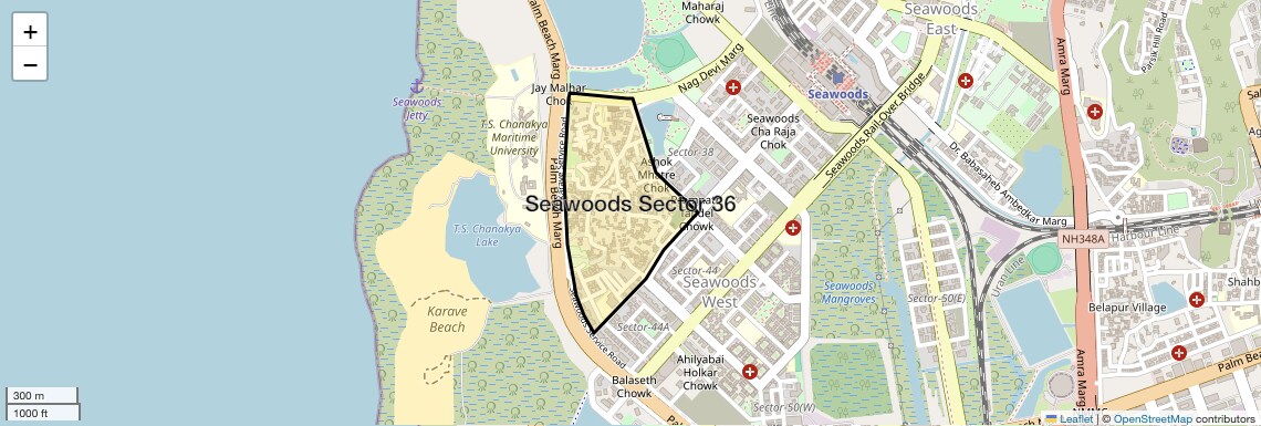 Location Map of Seawoods Sector 36, Navi Mumbai