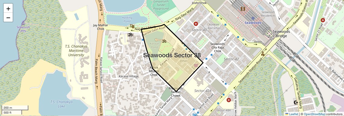 Location Map of Seawoods Sector 38, Navi Mumbai