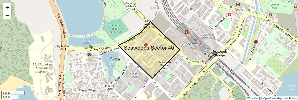 Location Map of Seawoods Sector 40, Navi Mumbai