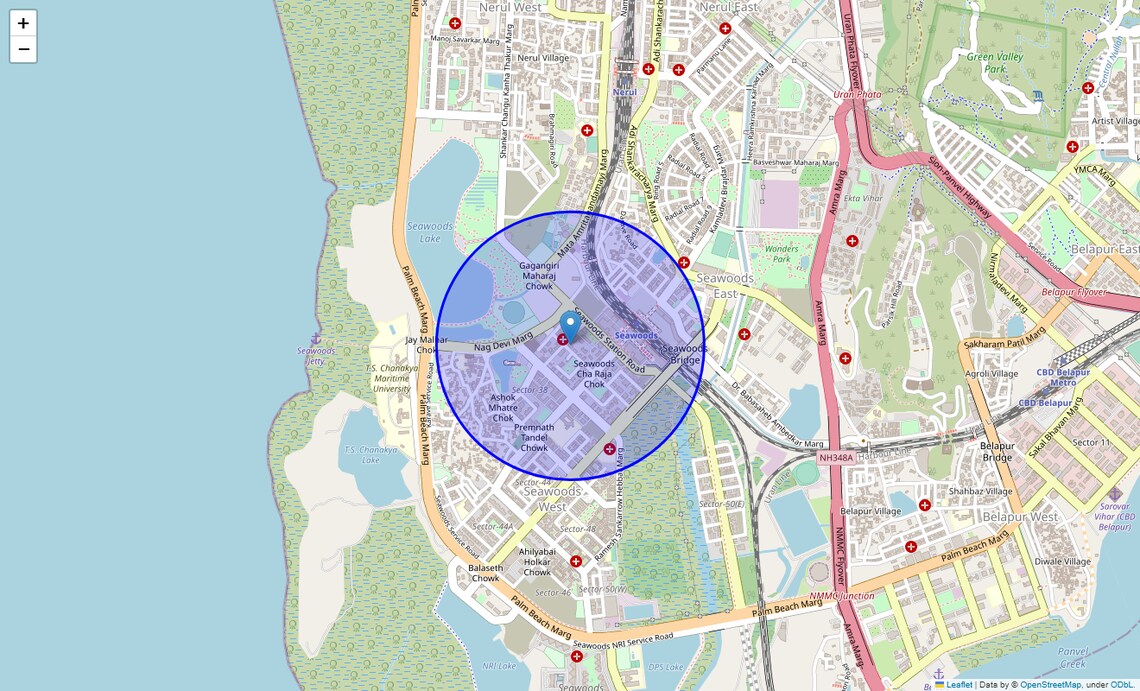 Location Map of Seawoods Sector 40, Navi Mumbai