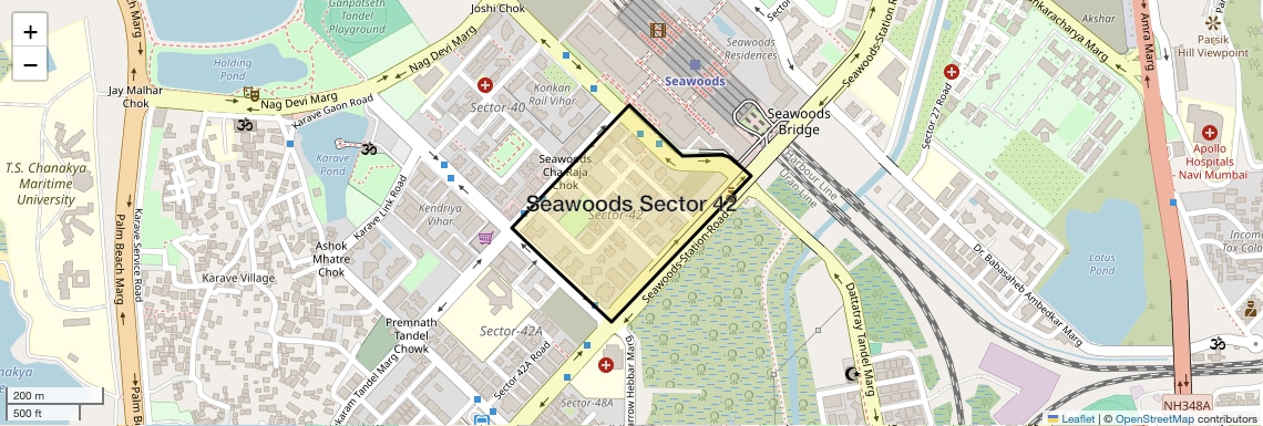 Location Map of Seawoods Sector 42, Navi Mumbai