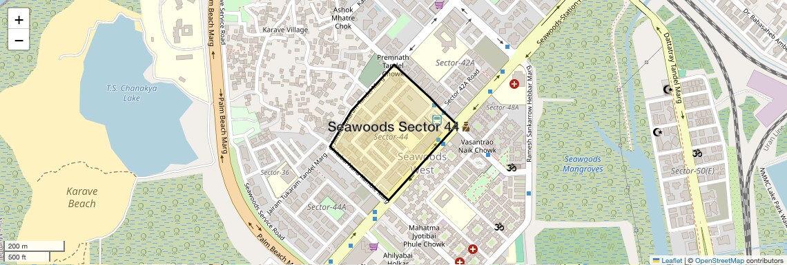 Location Map of Seawoods Sector 44, Navi Mumbai