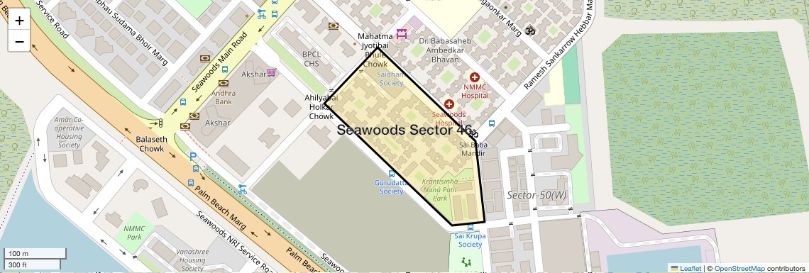 Location Map of Seawoods Sector 46, Navi Mumbai