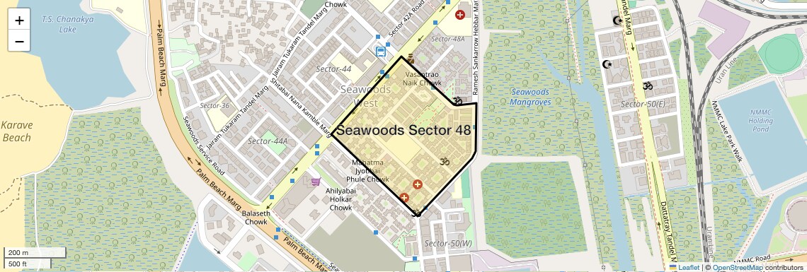 Location Map of Seawoods Sector 48, Navi Mumbai