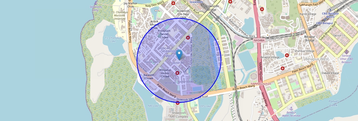 Location Map of Seawoods Sector 48, Navi Mumbai