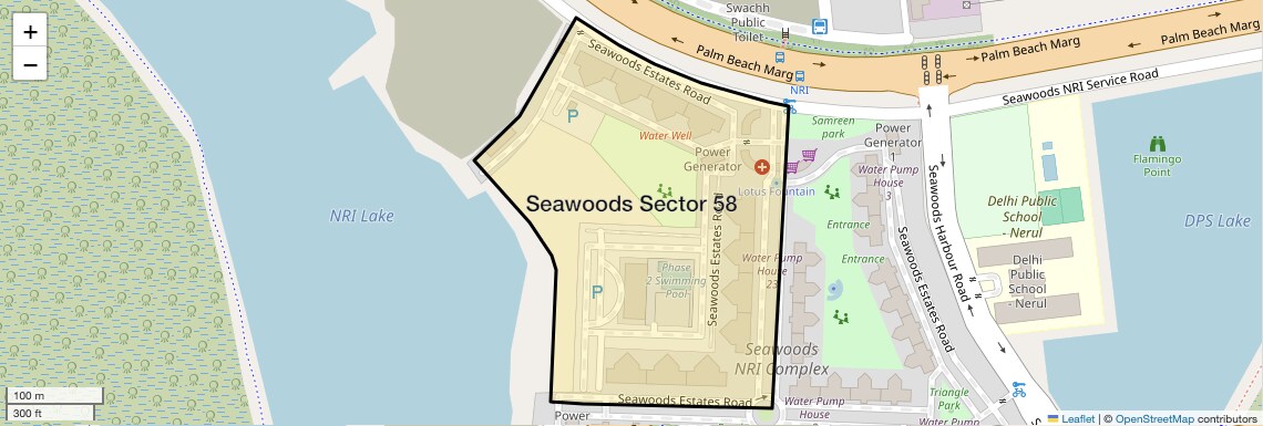 Location Map of Seawoods Sector 58, Navi Mumbai
