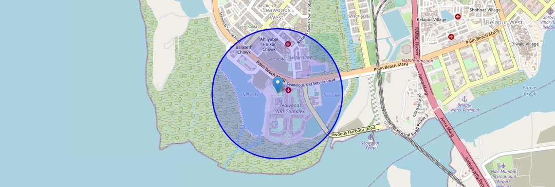 Location Map of Seawoods Sector 58, Navi Mumbai