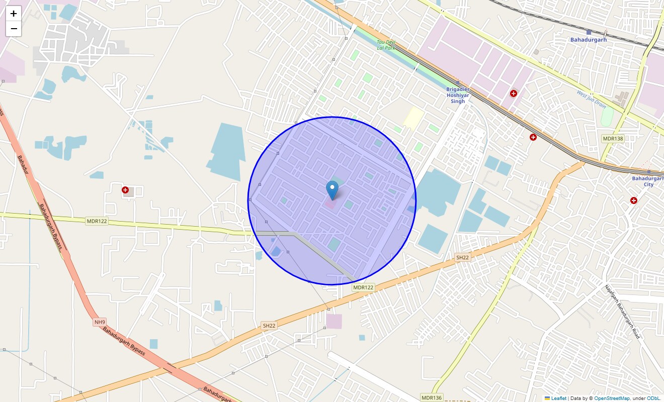 Location Map of Sector 02, Bahadurgarh