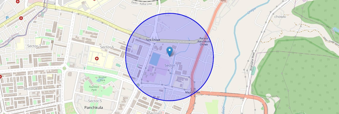 Location Map of Sector 1, Chandigarh