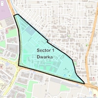Sector 1 Dwarka Map