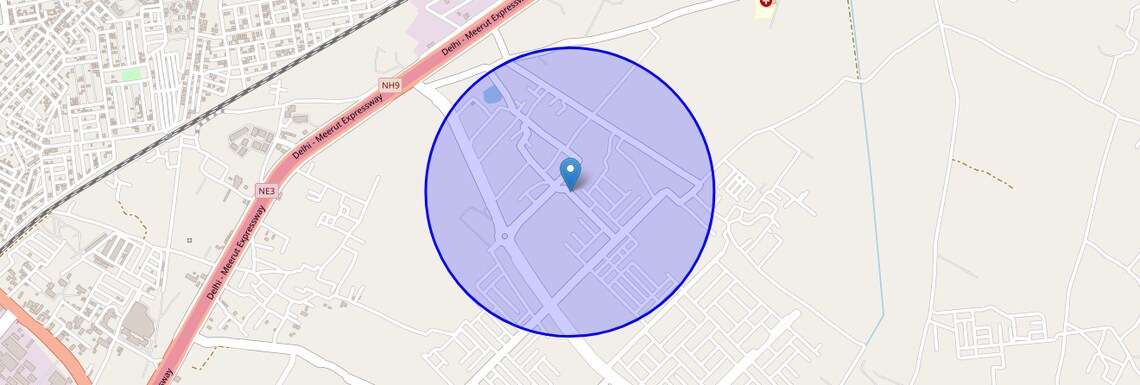 Location Map of Sector 1 Wave City, Ghaziabad