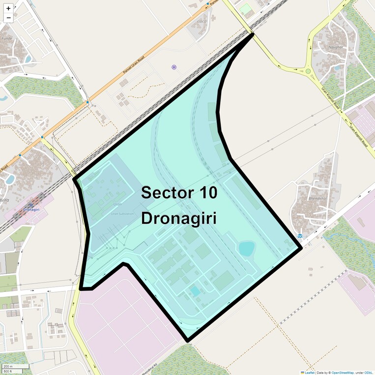 Location Map of Sector 10 Dronagiri