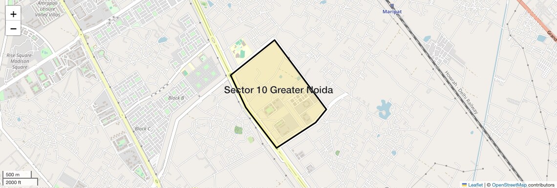 Location Map of Sector 10 Greater Noida, Greater Noida