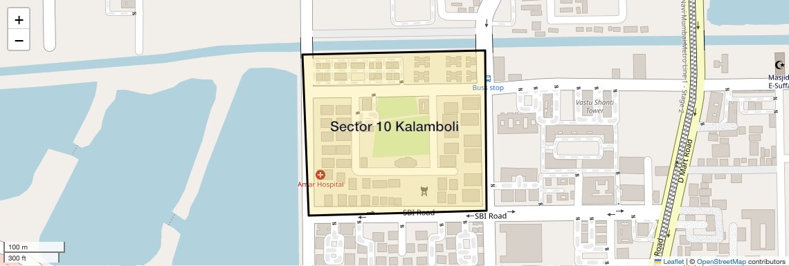 Location Map of Sector 10 Kalamboli, Navi Mumbai