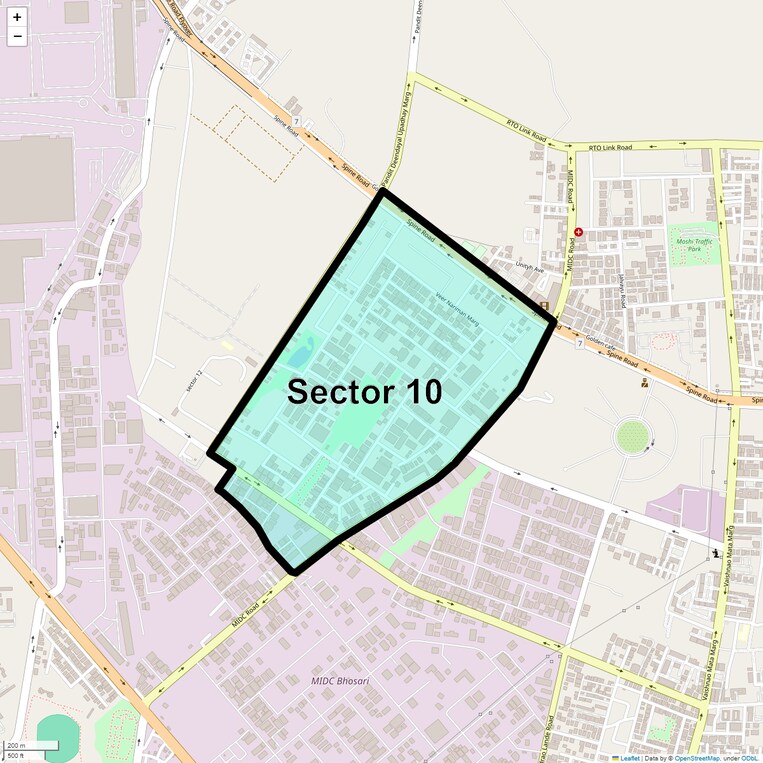 Location Map of Sector 10