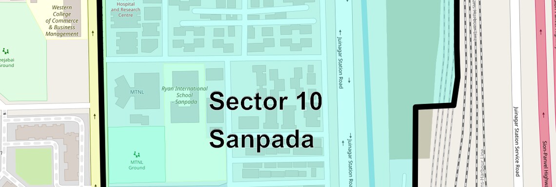 Location Map of Sector 10 Sanpada, Navi Mumbai