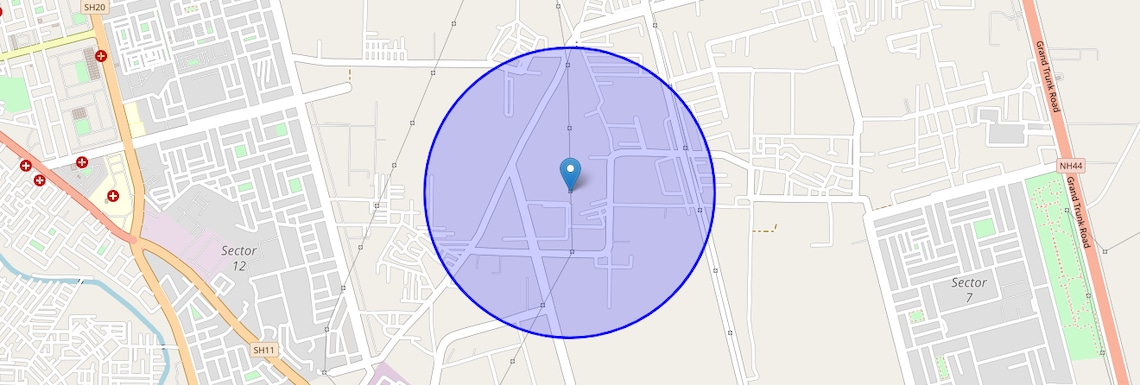 Location Map of Sector 10, Sonipat