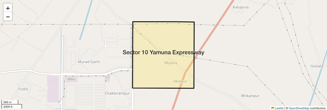 Location Map of Sector 10 Yamuna Expressway, Greater Noida