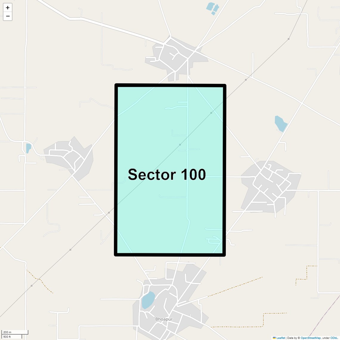 Location Map of Sector 100, Faridabad