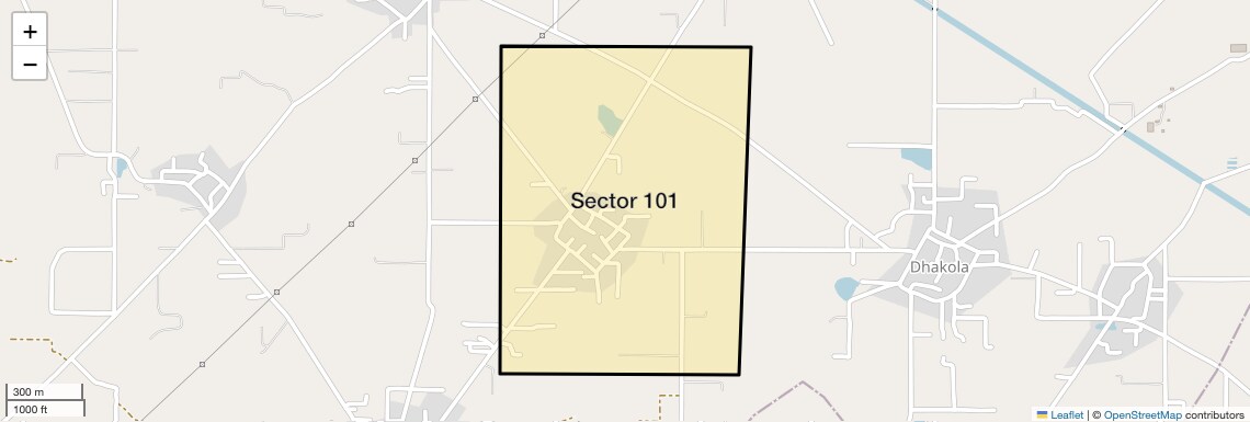 Location Map of Sector 101, Faridabad