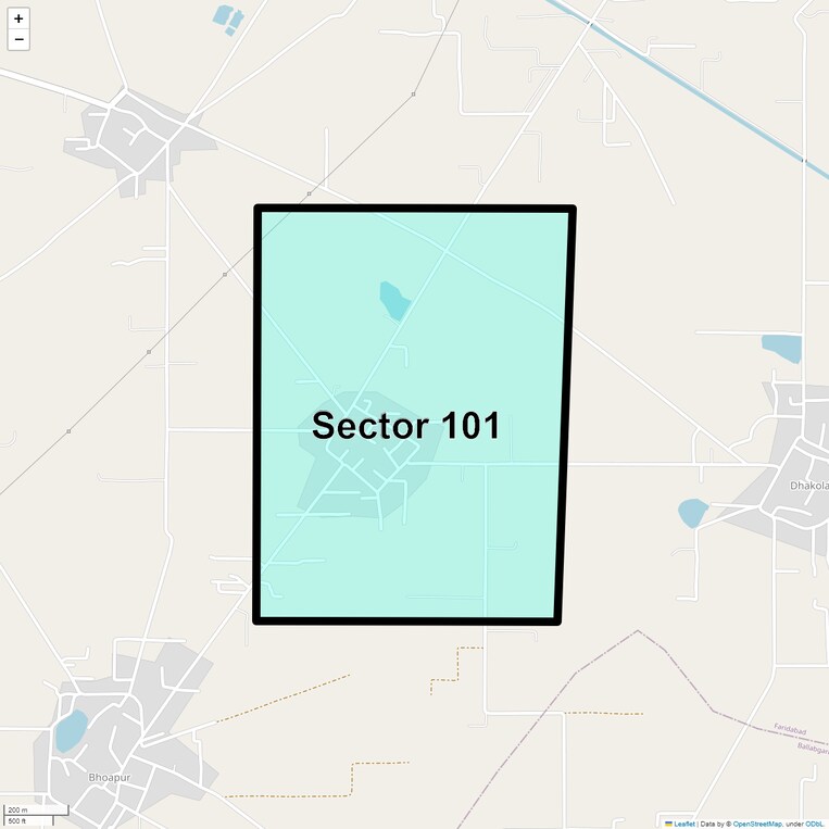Location Map of Sector 101
