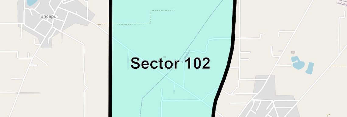 Location Map of Sector 102, Faridabad