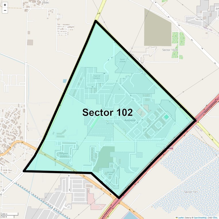 Location Map of Sector 102