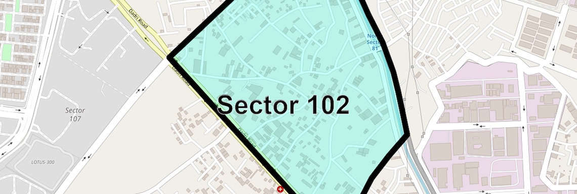 Location Map of Sector 102, Noida