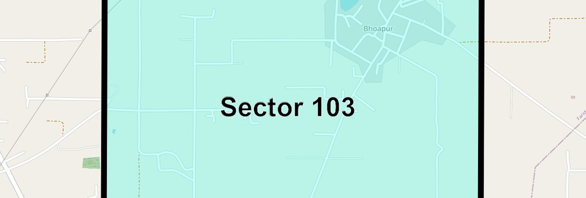 Location Map of Sector 103, Faridabad