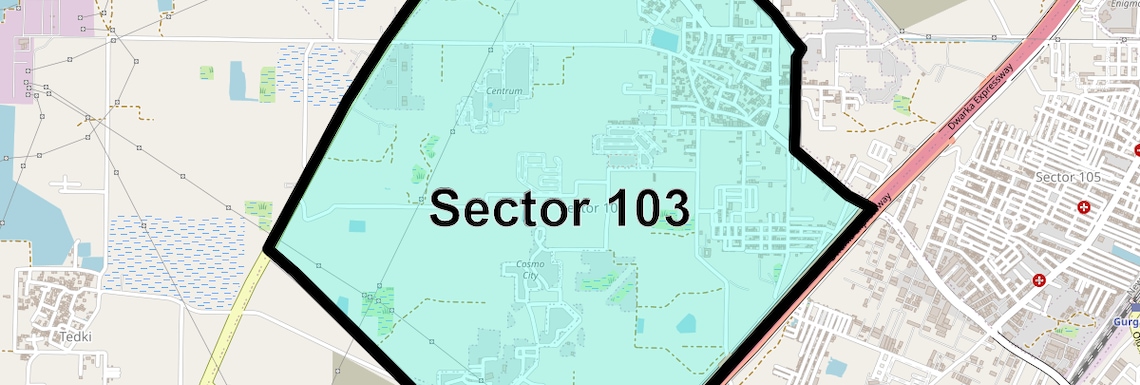 Location Map of Sector 103, Gurgaon