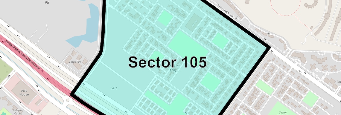 Location Map of Sector 105, Noida