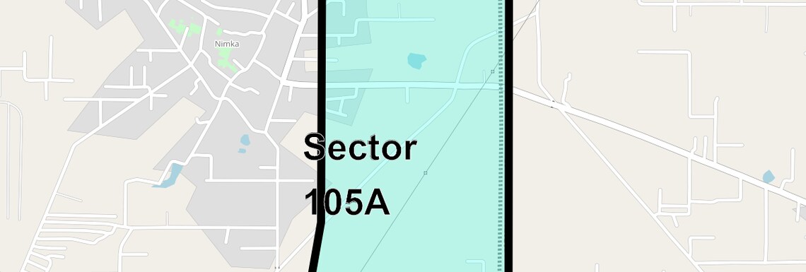 Location Map of Sector 105a, Faridabad