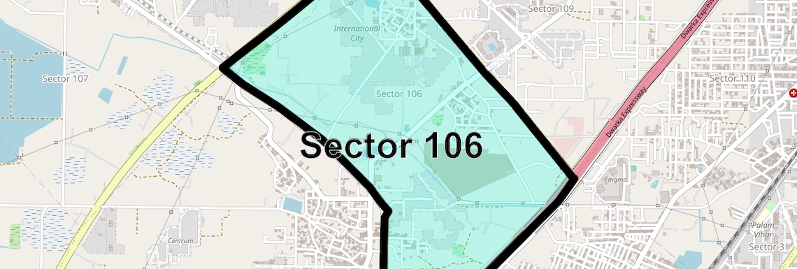 Location Map of Sector 106, Gurgaon