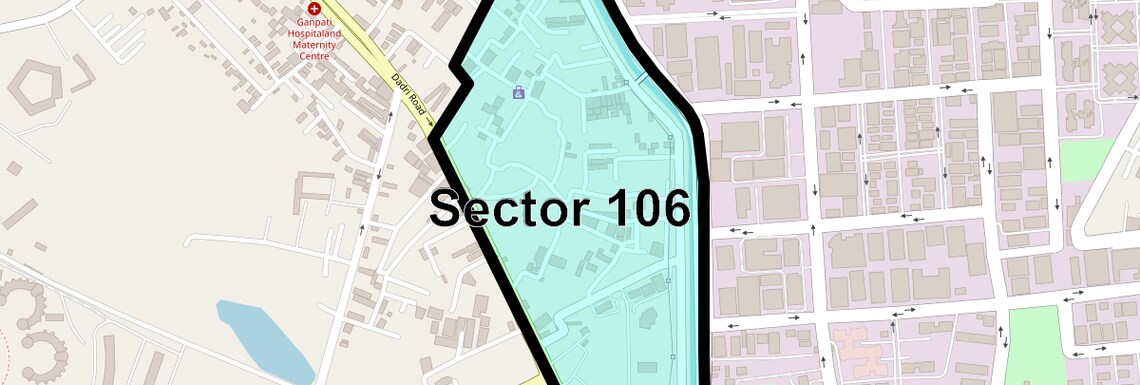 Location Map of Sector 106, Noida