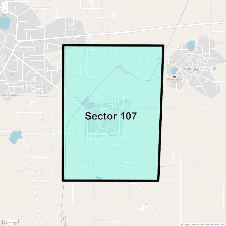 Location Map of Sector 107