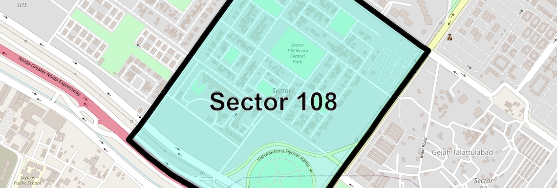 Location Map of Sector 108, Noida