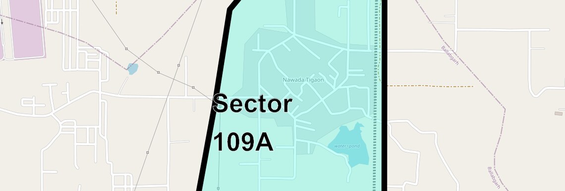 Location Map of Sector 109a, Faridabad