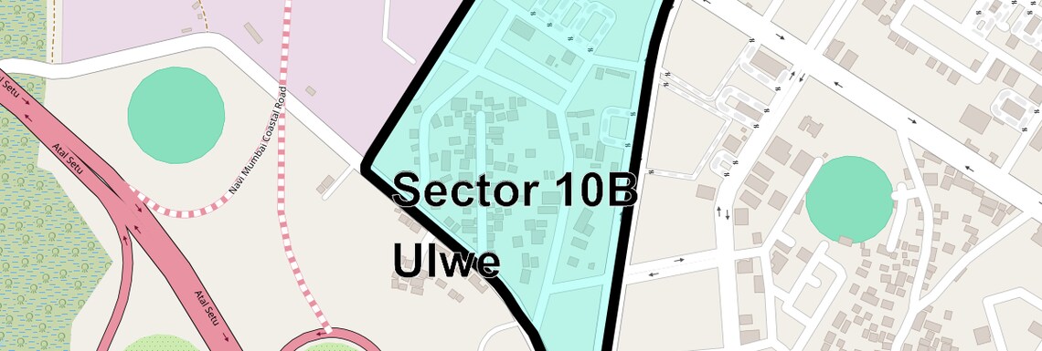Location Map of Sector 10B Ulwe, Navi Mumbai
