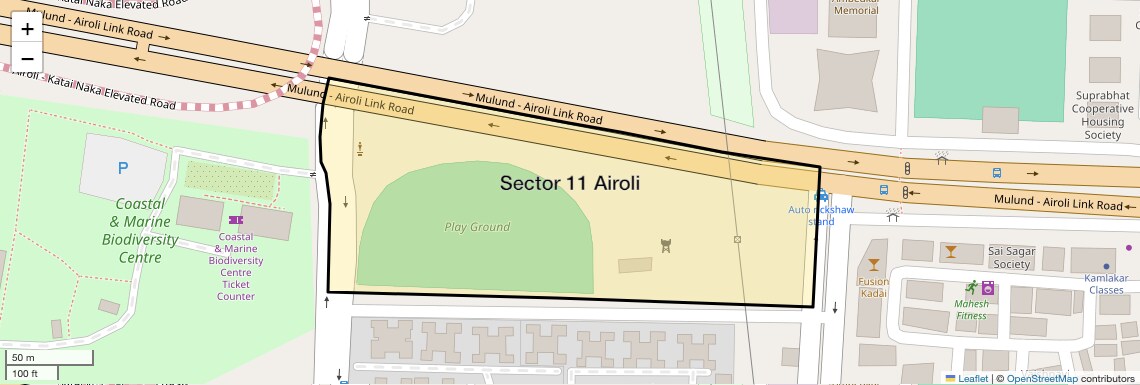 Location Map of Sector 11 Airoli, Navi Mumbai