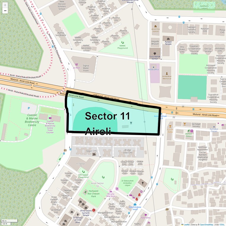 Location Map of Sector 11 Airoli