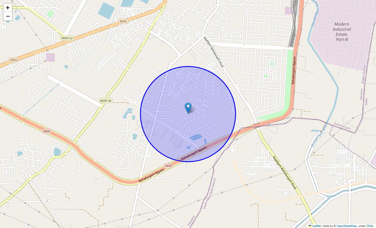 Location Map of Sector 11, Bahadurgarh