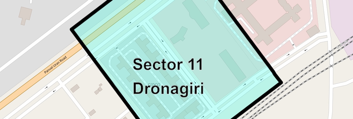 Location Map of Sector 11 Dronagiri, Navi Mumbai