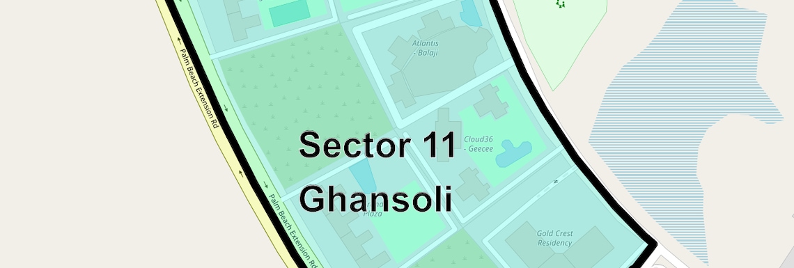 Location Map of Sector 11 Ghansoli, Navi Mumbai