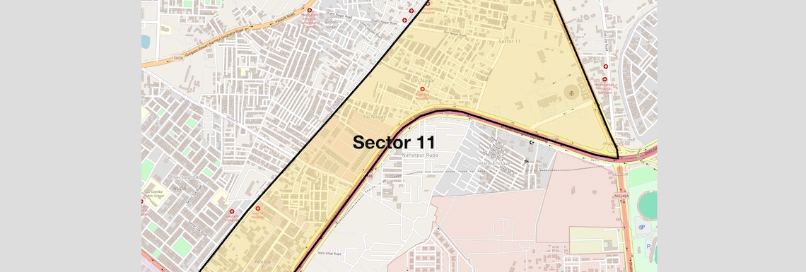 Location Map of Sector 11, Gurgaon
