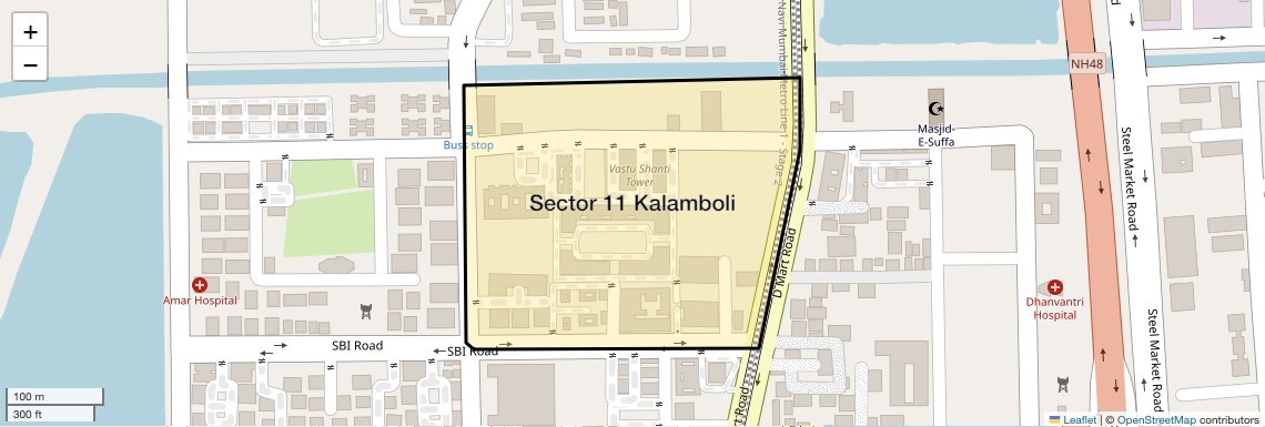 Location Map of Sector 11 Kalamboli, Navi Mumbai